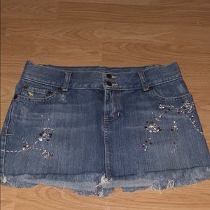 Vintage Denim Jeweled Abercrombie Skirt